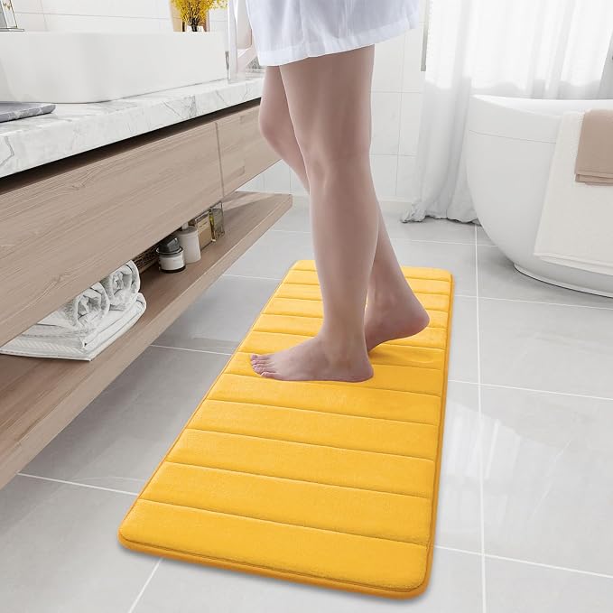 Buganda Memory Foam Bath Mat, Ultra Soft and Non-Slip Bathroom Rugs, Water by Buganda