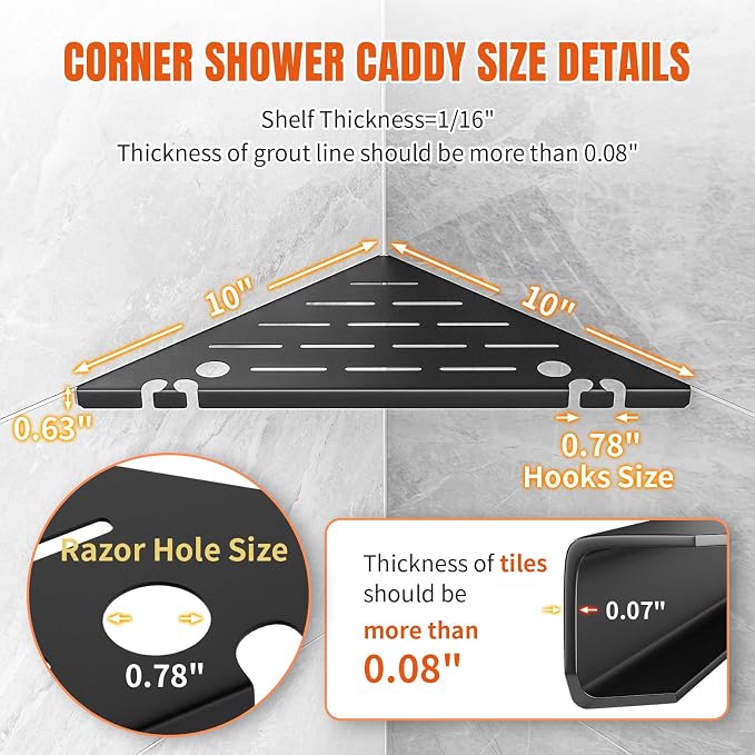 Shower Corner Shelf Organizer Rack - Image 2