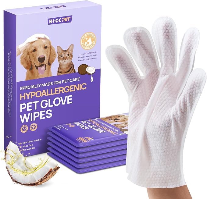 HICC PET Cleaning Deodorizing Glove Wipes by HICCPET