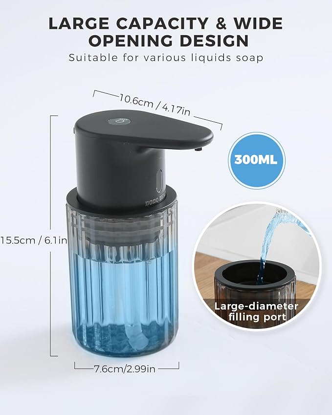 Automatic Foaming Soap Dispenser Touchless, 10oz/300ml Rechargeable, 3 - Image 2
