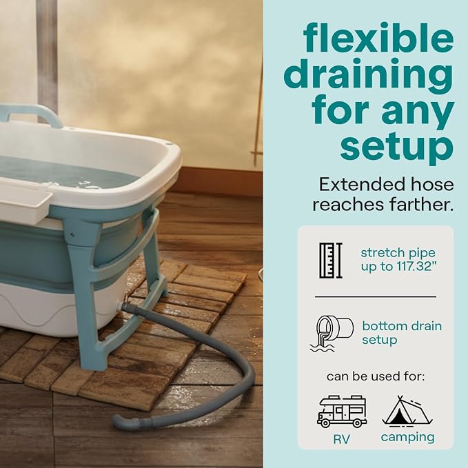 SereneLife 59" Portable Bathtub - Image 7