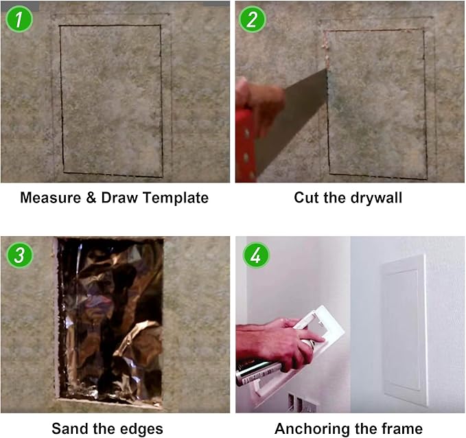 Plumbing Access Panel for Drywall 16 x 16 Inch Plastic Access Door Removable - Image 4