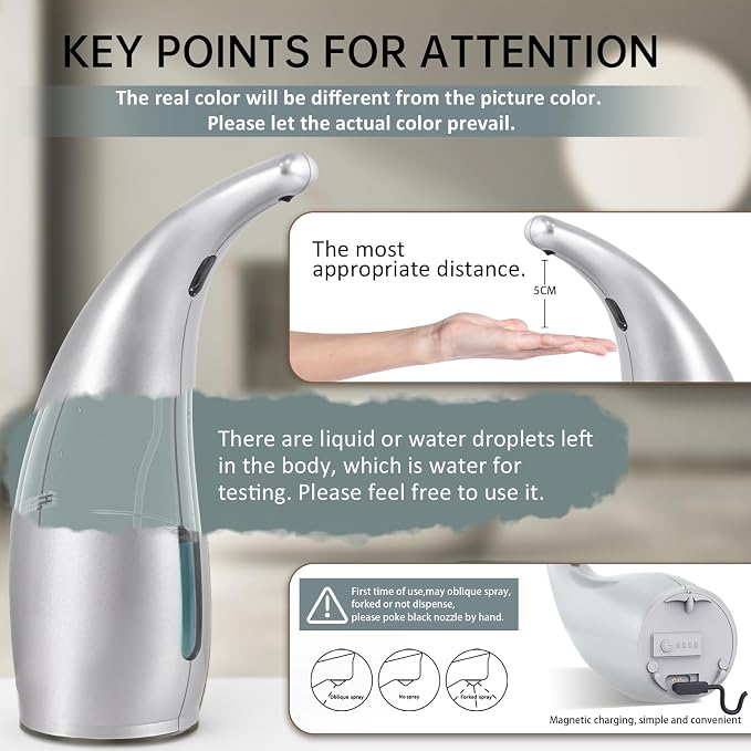 Automatic Soap Dispenser Touchless, 300ML Hand & Dish Countertop Electric - Image 5