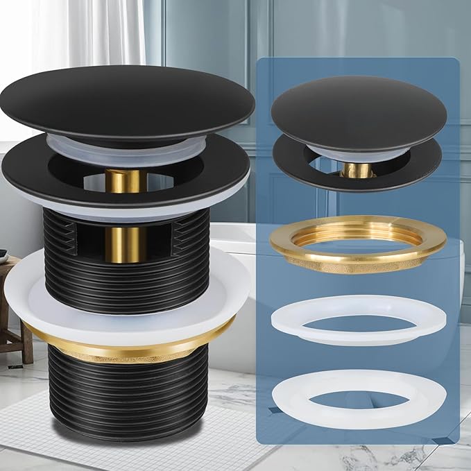 Pop-up Drain Kit for Freestanding Bathtub Tub Drain/Stopper, Freestanding - Image 2
