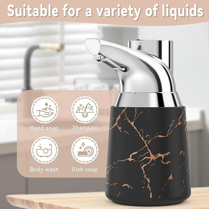 Adjustable Automatic Soap Dispenser Touchless, Ceramic Material，4 Adjustable - Image 5