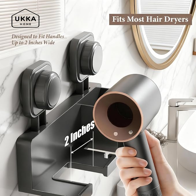 Suction Cup Hair Dryer Storage Organizer - Image 7