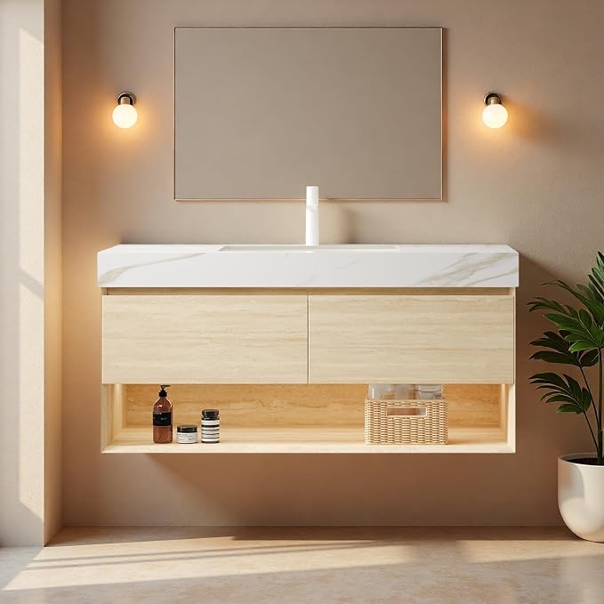 Ambrovina 48" Floating Bathroom Vanity by Unknown