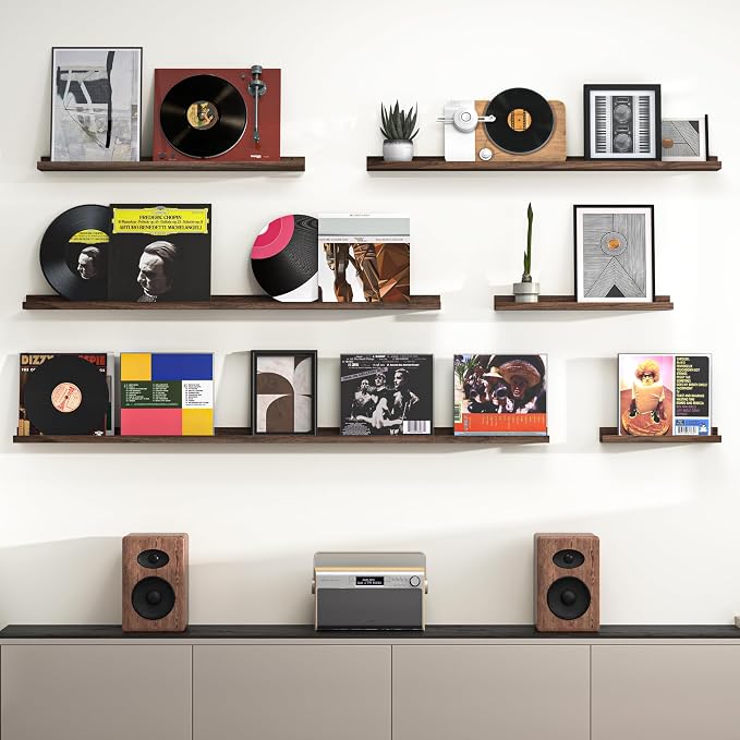 Heimlove Picture Ledge Shelf, Floating Shelves Set of 2, 36 Inches Picture Shelf - Image 5