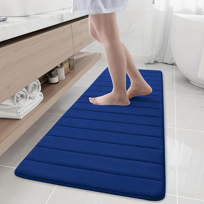 Buganda Memory Foam Bath Mat, Ultra Soft and Non-Slip Bathroom Rugs, Water by Buganda
