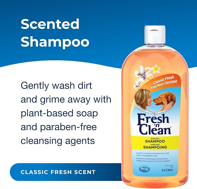 PetAg Fresh ’n Clean Scented Shampoo, Classic Fresh Scent - 32 oz - Moisturizes - Image 2