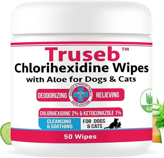 Truseb Topical Ketoconazole and Chlorhexidine Wipes by Pet+Health+Pharma