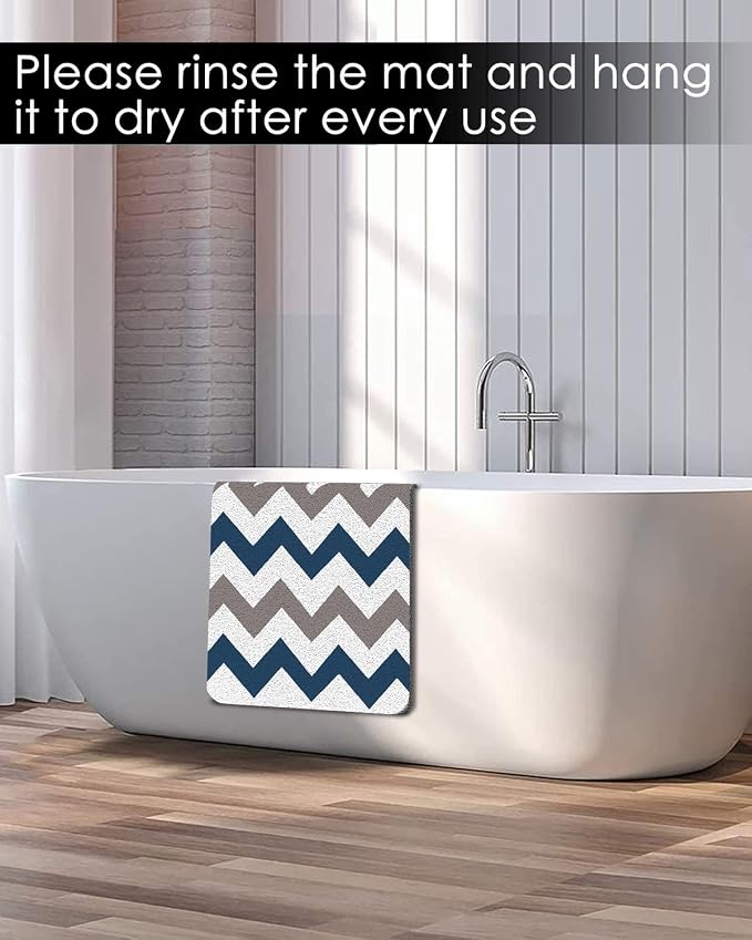 godehone Shower Mats Non Slip Without Suction Cups, PVC Loofah Bathroom Mats - Image 6