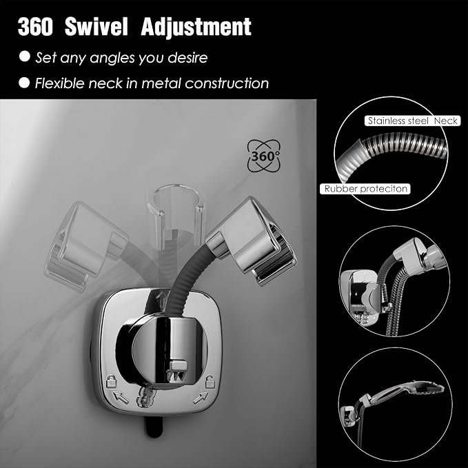 Suction Cup Handheld Shower Head Holder - Image 4