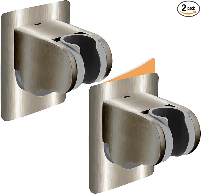 2 Pack No Drilling On Wall Mounted Shower Bracket by HO2MEHome