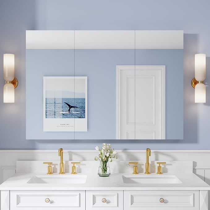 WELLFOR 52" x 36" Bathroom Medicine Cabinet - Image 10