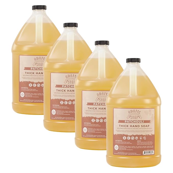 Adams Handmade Soap Thick Organic Castile Liquid Hand Soap 1 Gallon Refill by AdamsHandmadeSoap