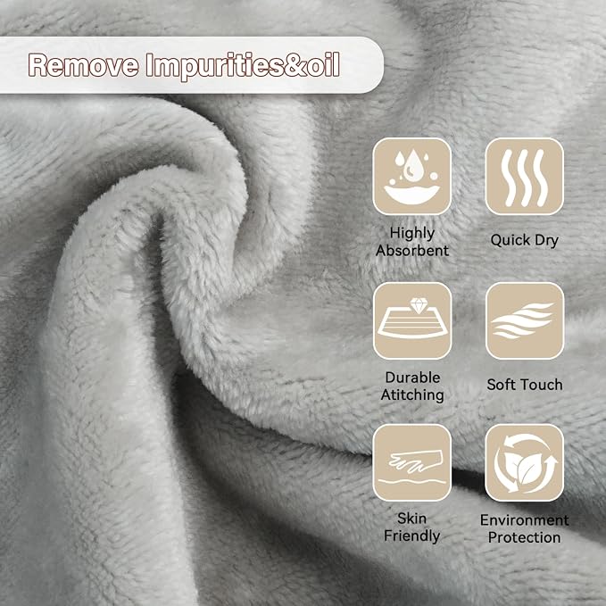 Nugilla Makeup Remover Cloths, 8 Packs Makeup Remover Towels Reusable Face Wash - Image 3