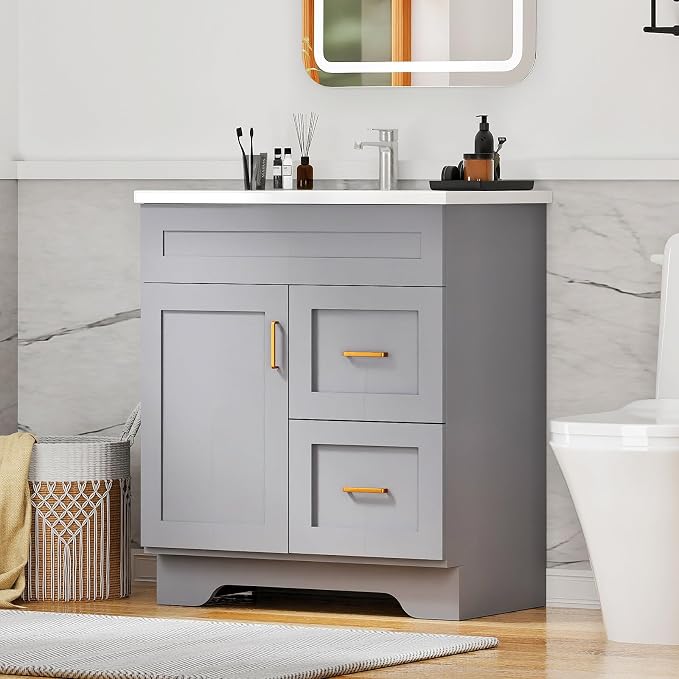 30-Inch Premium Wooden Bathroom Vanity - Image 6