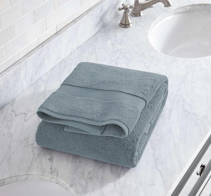 Delara 100% Organic Cotton Towels 650 GSM Plush Feather Touch Quick Dry Bath - Image 3