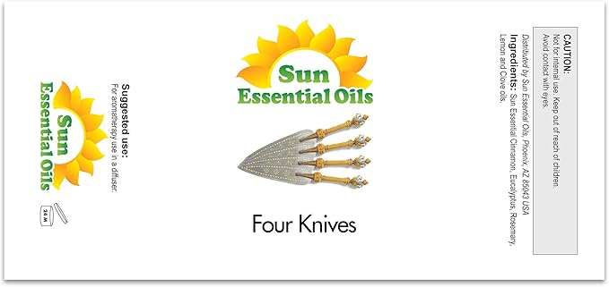 Sun Essential Oils – 16 oz Four Knives Essential Oil Blend - Image 2