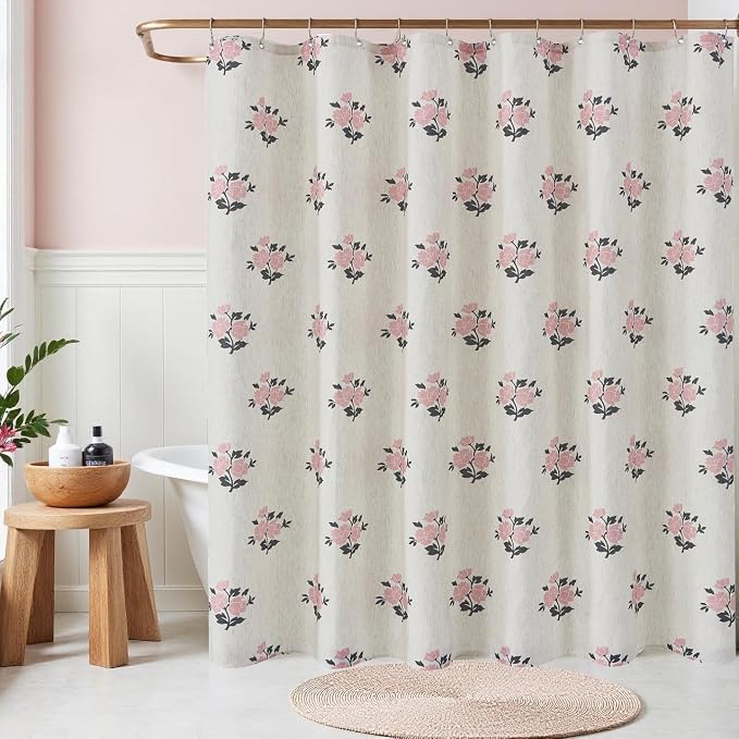 ORTIGIA Boho Pink Shower Curtains - Image 2