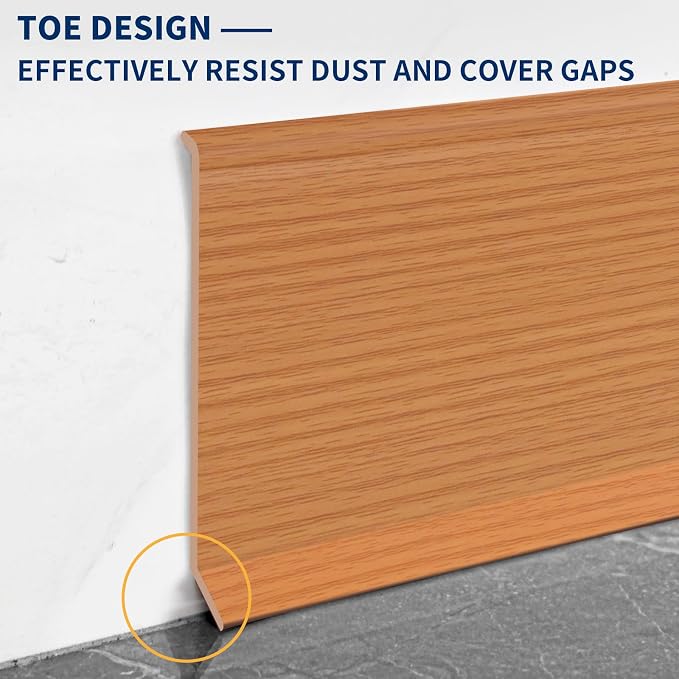 Flexible Baseboard Molding Trim 4 Inch Self-Adhesive Vinyl Wall Base Peel and - Image 4