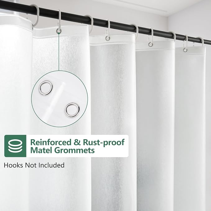 Waterproof EVA Shower Window Curtain 3D Frosted - Image 5