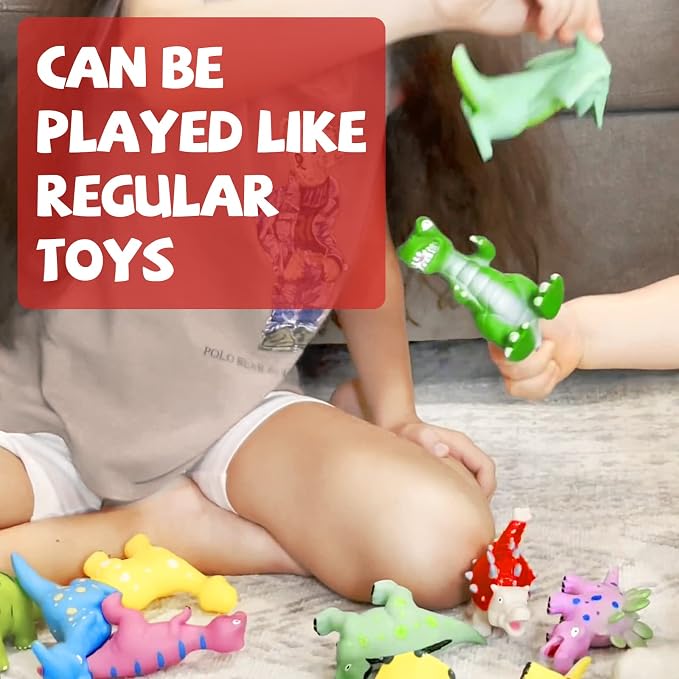 Hely Cancy Dinosaur Bath Toys for Toddler, No Hole Baby Bathtub Shower Water - Image 8
