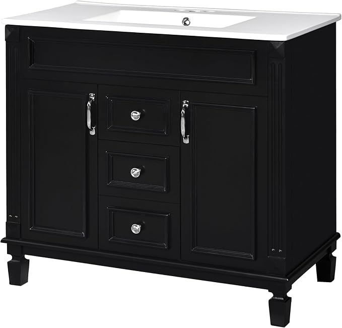 Merax 36" Bathroom Vanity with Sink, Freestanding Single Bathroom Sink Vanity - Image 7