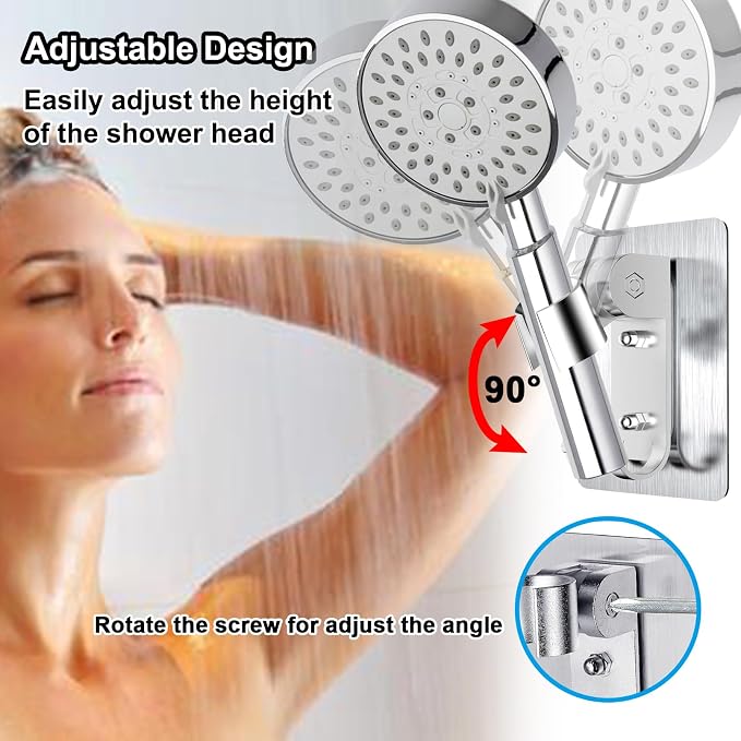 Shower Head Holder, Adjustable Handheld Shower Wand Holder - Image 3