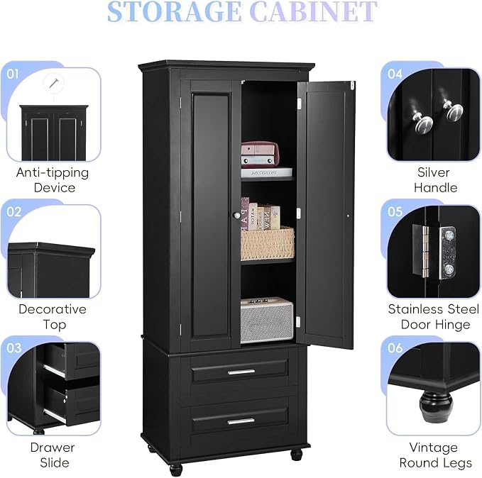Tall Narrow Storage Cabinet - Image 7