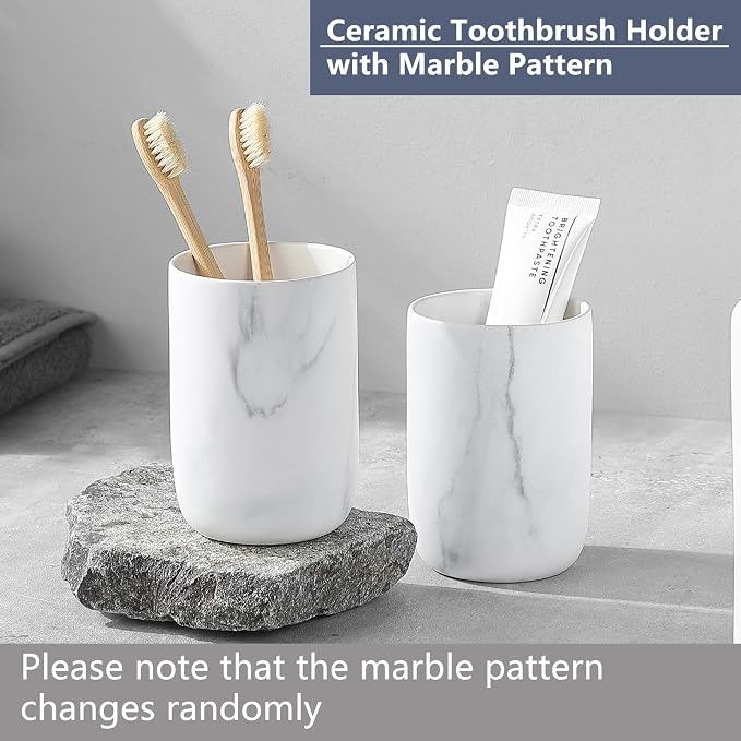 Marble Toothbrush Holders for Bathrooms - Image 2