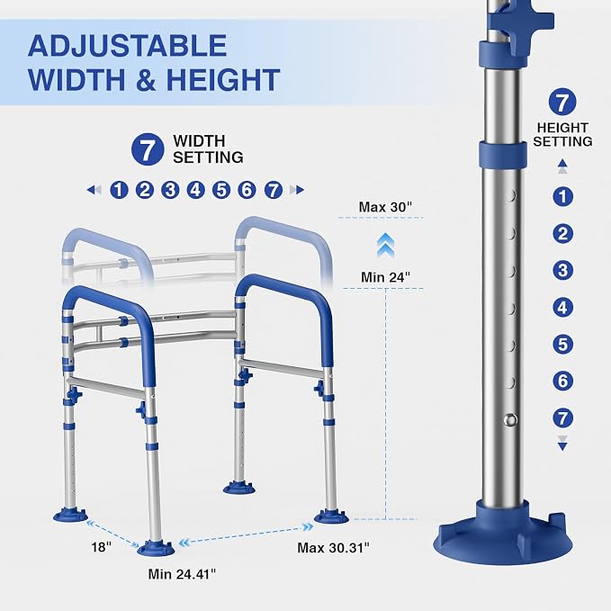 Foldable Toilet Safety Rails for Seniors - Image 2