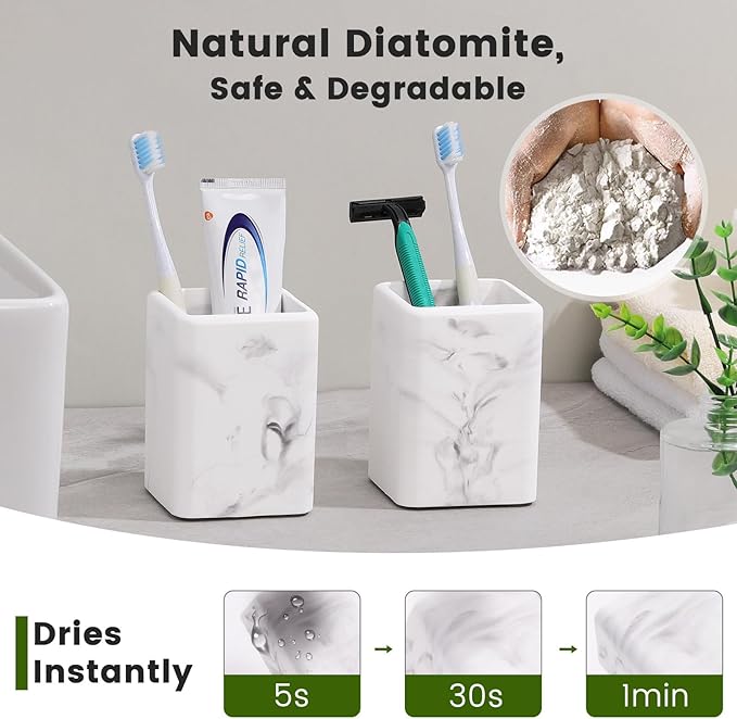 Luxspire Toothbrush Holders 2 Pack, Fast Drying Toothbrush Holders - Image 4