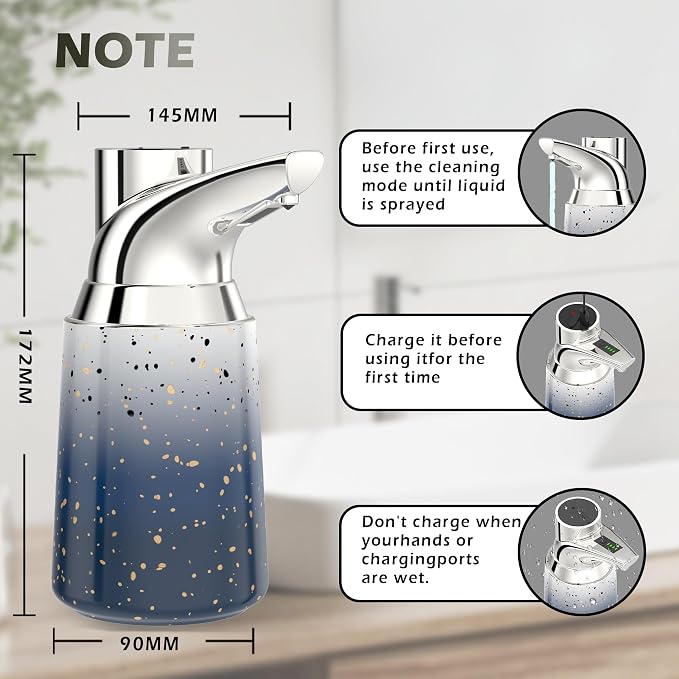 Adjustable Automatic Soap Dispenser Touchless, Ceramic Material，4 Adjustable - Image 3