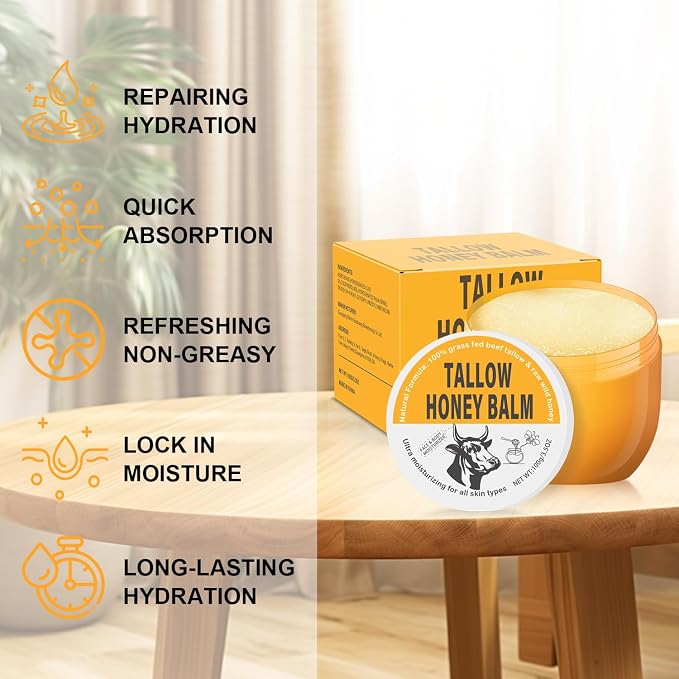 Beef Tallow for Skin, Natural Tallow Balm Face & Body Solid Moisturizer - Image 8