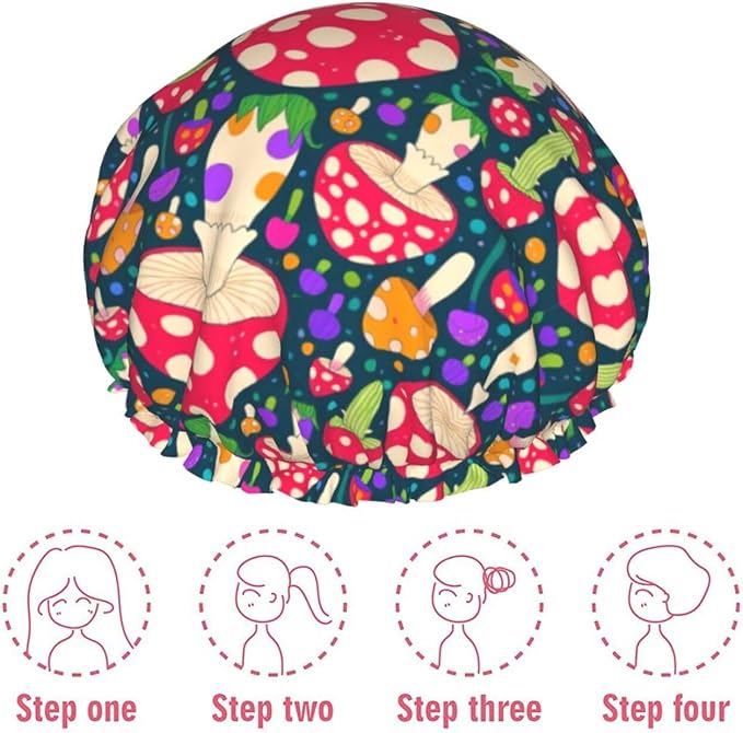 Double Waterproof Layers Shower Caps - Image 7