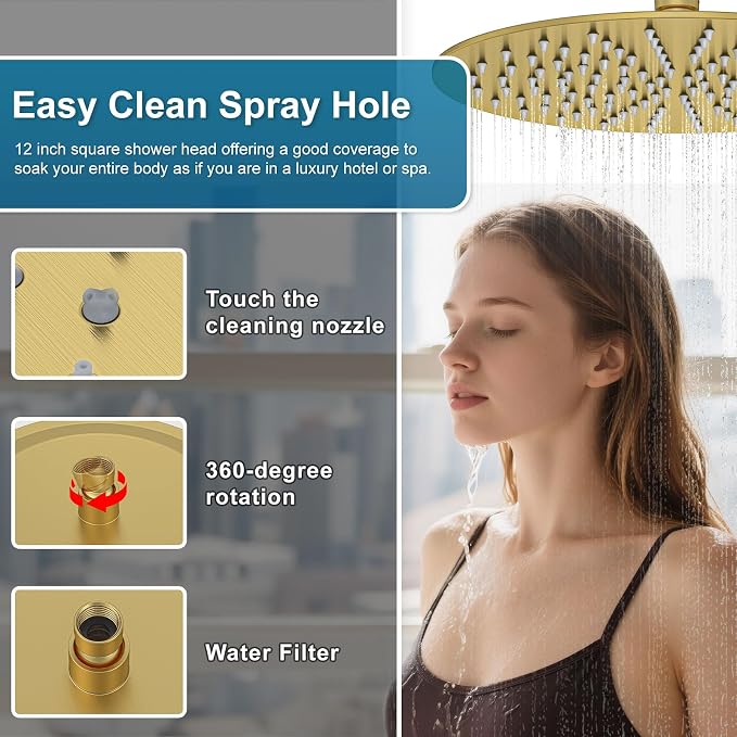 Shower System Shower Faucet Set Rainfall Shower Set - Image 3