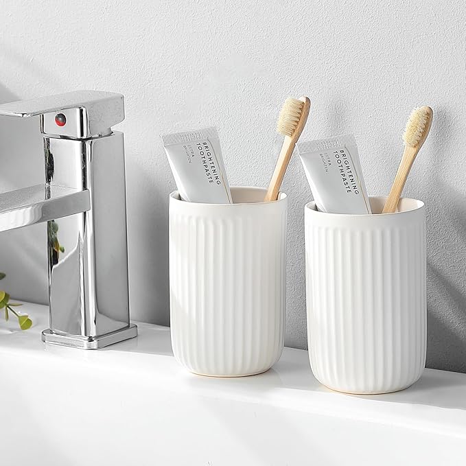 White Toothbrush Holders for Bathrooms - Image 6