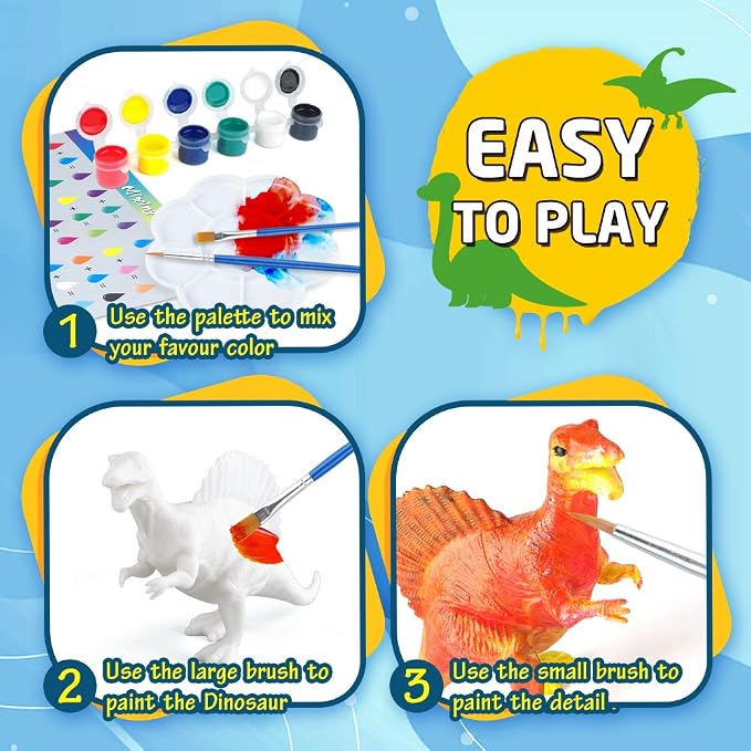BAODLON Kids Arts Crafts Set Dinosaur Toy Painting Kit - Image 5