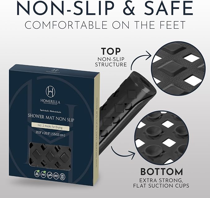 homerella® Shower Mat Non Slip Anti Mold, Non Slip Shower Mats - Image 5