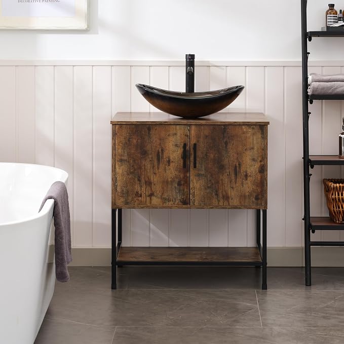 UEV Rustic Brown 30" Bathroom Vanity by YourHomeExcellentVendor