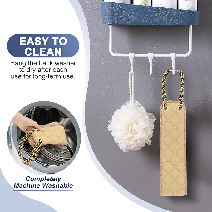 Exfoliating Back Scrubber with Handles, 38.5 Inch Double-Sided Back Exfoliator - Image 6