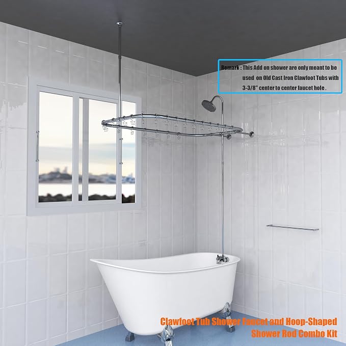 Clawfoot Tub Shower Kit, Add On Shower Units - Image 6