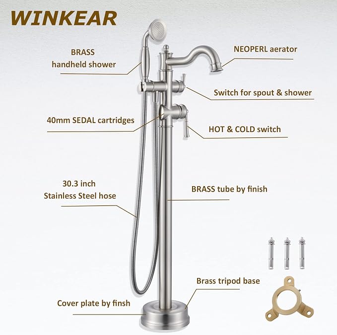 Freestanding Floor Mount Tub Filler - Image 5