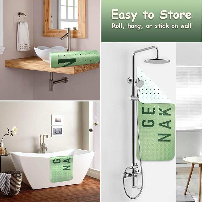 Bathtub Mat Non Slip, Get Naked Extra Long Bath tub Mat Shower Floor Mat - Image 4