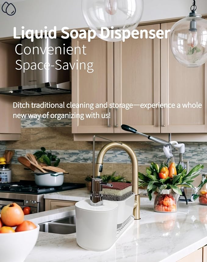 Dish Soap Dispenser & Sponge Holder 3-in-1 - Image 4