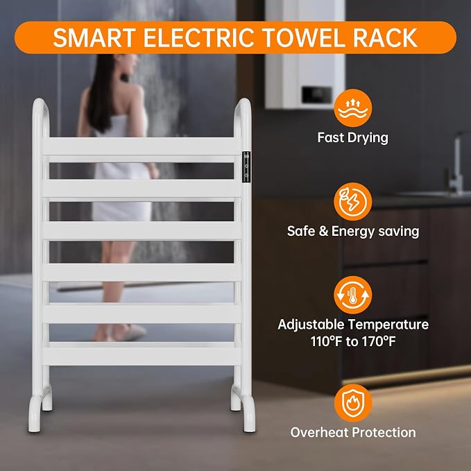 Towel Warmer Rack, Electric Heated Towel Rack - Image 2