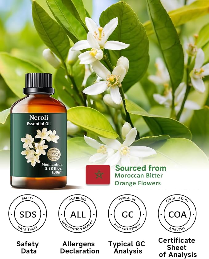 Mumianhua Neroli Essential Oil 100% Pure- Therapeutic Grade Orange Blossom Oil - Image 6