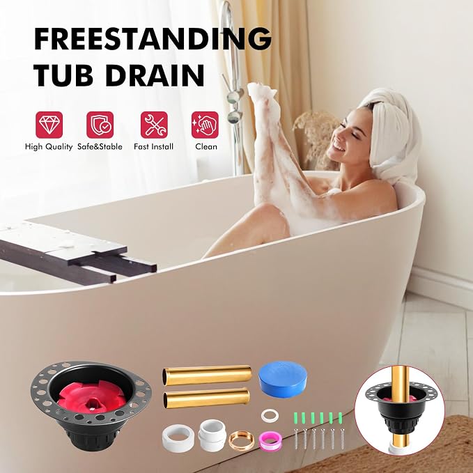 Freestanding Tub Drain Rough-in Kit, Bathtub Drain Kit - Image 6